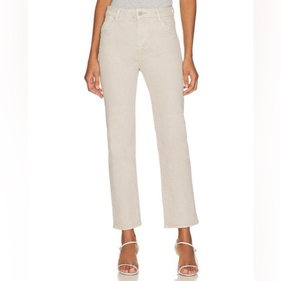 Rolla's Original High Rise Straight Jeans in Comfort Oyster/Cream - Picture 1 of 12